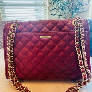 Rebecca Minkoff shoulder / cross body bag burgundy color